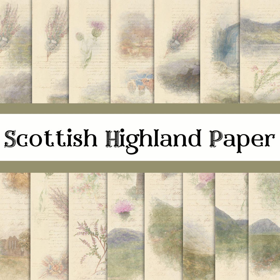 Scottish Highland Paper for Junk Journaling Scrapbooking Decoupage, - Etsy