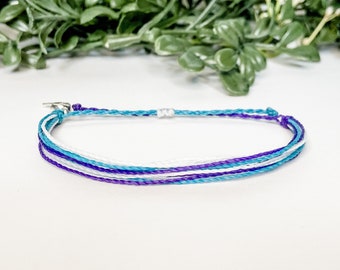 Suicide Awareness & Prevention Friendship Bracelet | Mental  Health | Waxed Cord Minimalist Adjustable Waterproof Bracelet