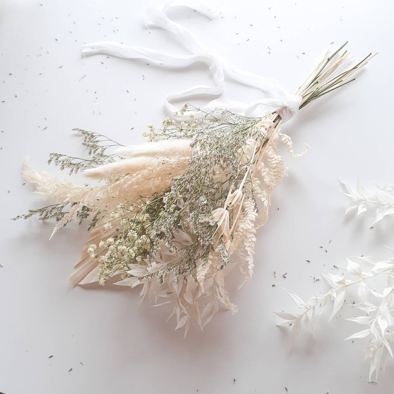 Dried Flower Bouquet Dried Flowers Bouquet White Flowers Etsy Canada
