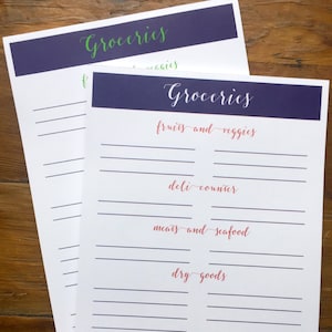 Grocery Store Notepad Grocery List Mom Gift image 1