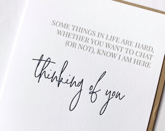 Thinking of You Card, Letterpress Card, Thinking of You, Support Card, Mental Health Support Card, Empathy Card
