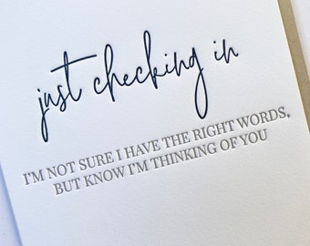 Thinking of You Card: Letterpress Support Card