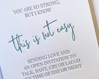 So Strong, Mama Support Card, Infertility Card, Infant Loss Card, Miscarriage, Thinking of You Card, Letterpress Card, 2020 support