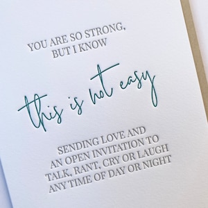So Strong, Mama Support Card, Infertility Card, Infant Loss Card, Miscarriage, Thinking of You Card, Letterpress Card, 2020 support