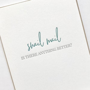 Snail Mail Letterpress Card, Everyday Card, Letterpress Card, Friend Card, Bestie Card,
