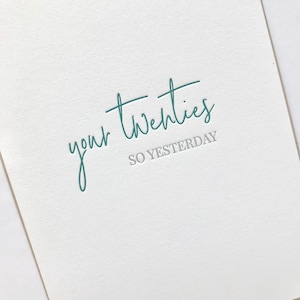 30th Birthday Card, Letterpress Birthday Card, Thirtieth Birthday Card, Thirty