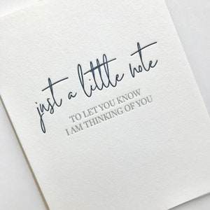 Letterpress Thinking of You Card: Cotton Stationery