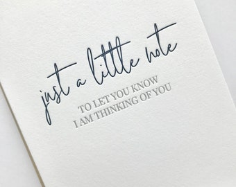 Letterpress Thinking of You Card: Cotton Stationery