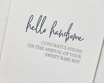 New Baby Congratulations Letterpress Card