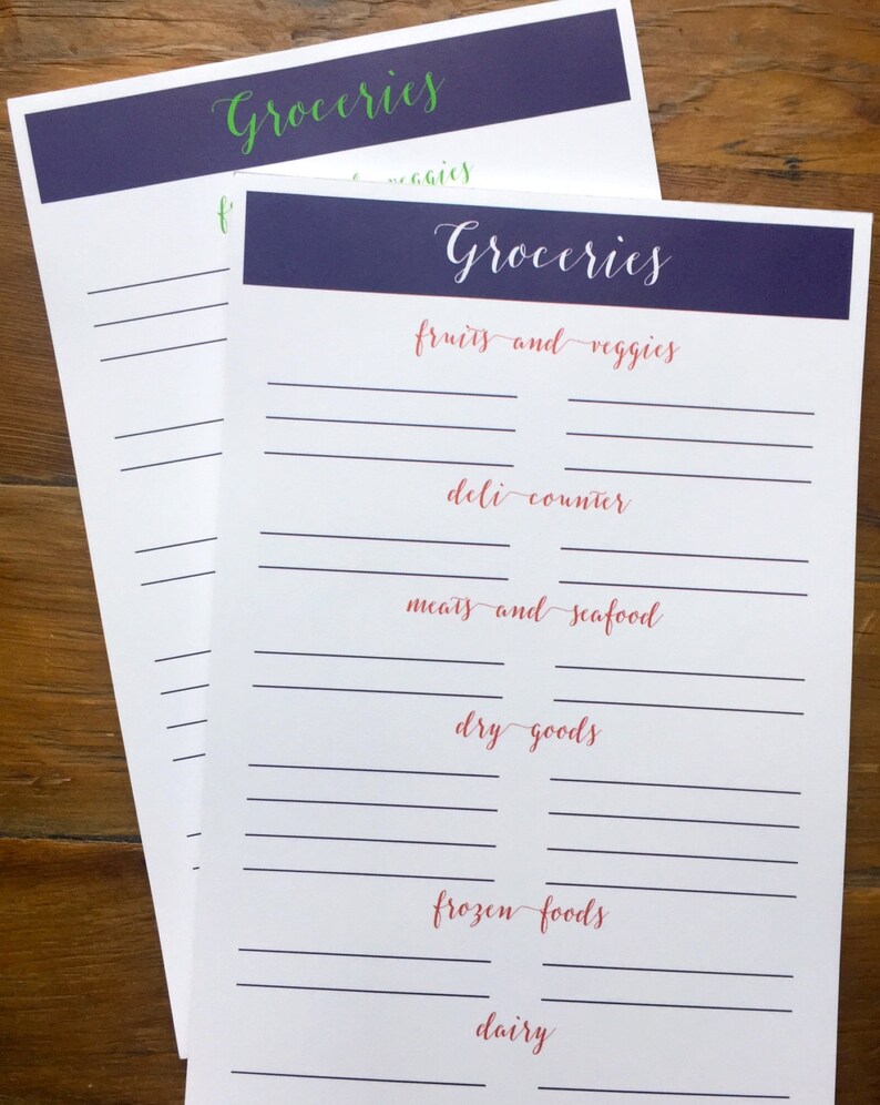 Grocery Store Notepad Grocery List Mom Gift image 1