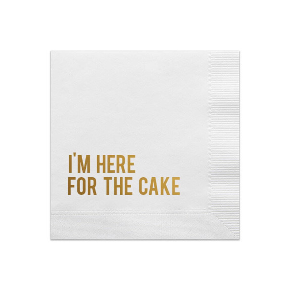 Funny Cocktail Napkin Birthday Napkin I'm Here for the Etsy