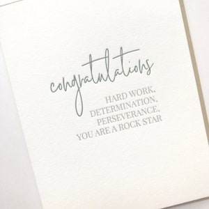 Rock Star Congrats, Congratulations Card, Congrats Card, Letterpress Congratulations, New Job Congrats Card, Promotion Congrats Card