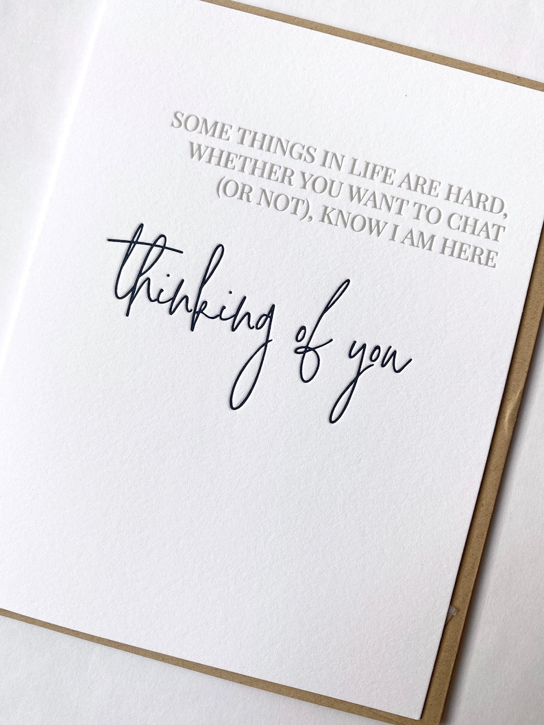 Thinking of You Card Letterpress Card Thinking of You Etsy