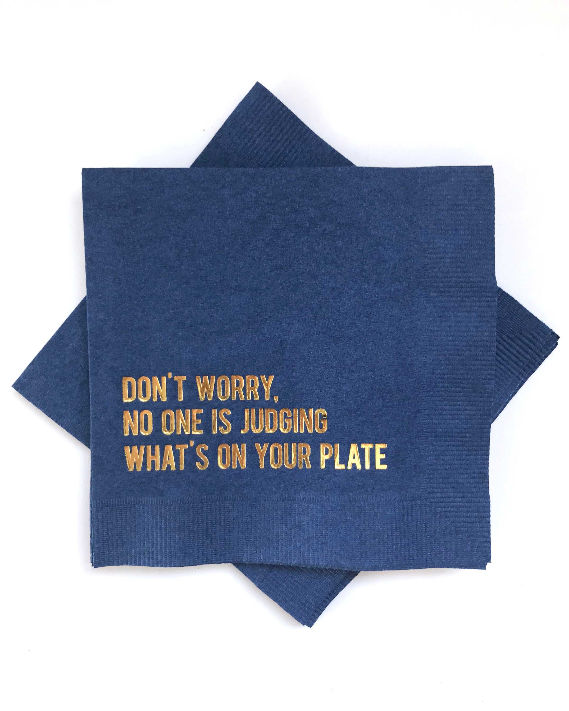 Funny Cocktail Napkin Don't Worry No One is Judging Etsy