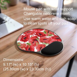 Personalized Poppies Mouse Pad with Wrist Support