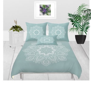 Mandala Personalized Duvet Cover For Full, Queen and King Size Duvet Inserts, Without Inserts, Choose Color, With or Without Shams