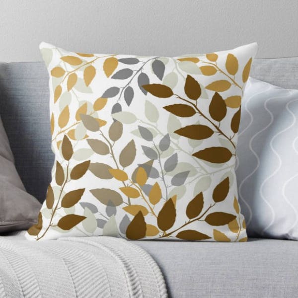 Grey Brown Pillow Etsy