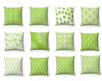 lime green sofa pillows