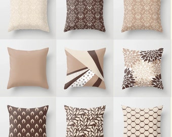 Brown Throw Pillow Etsy