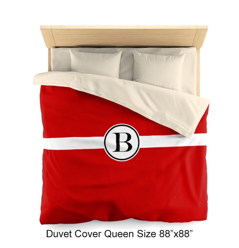 Custom Colors and Monogram Duvet Cover or Comforter Initial Etsy UK