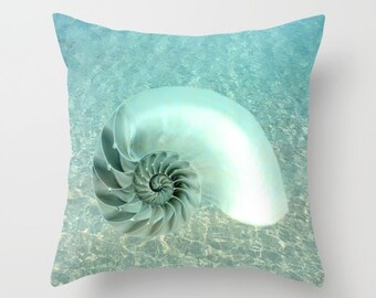 Decorative Throw Pillow Cover - Different sizes to Choose From, Square, Rectangular, Double-sided print, Indoors, Outdoors, Nautical, Water