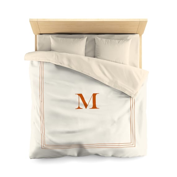 Custom Monogram Duvet Cover Or Comforter Shams Custom Etsy