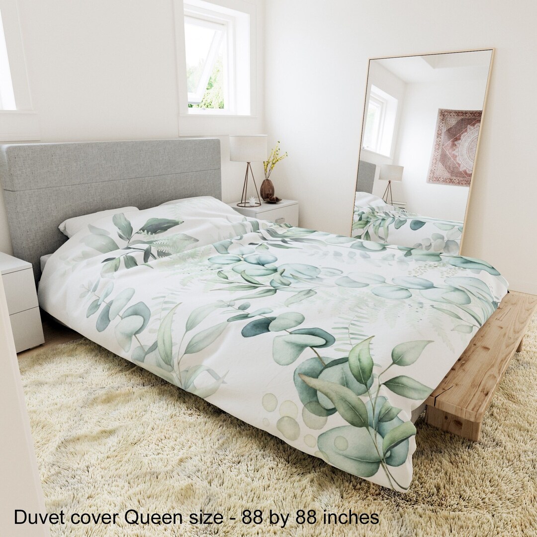 Eucalyptus in Sage Green Duvet Cover or Comforter, for Twin, Twin XL