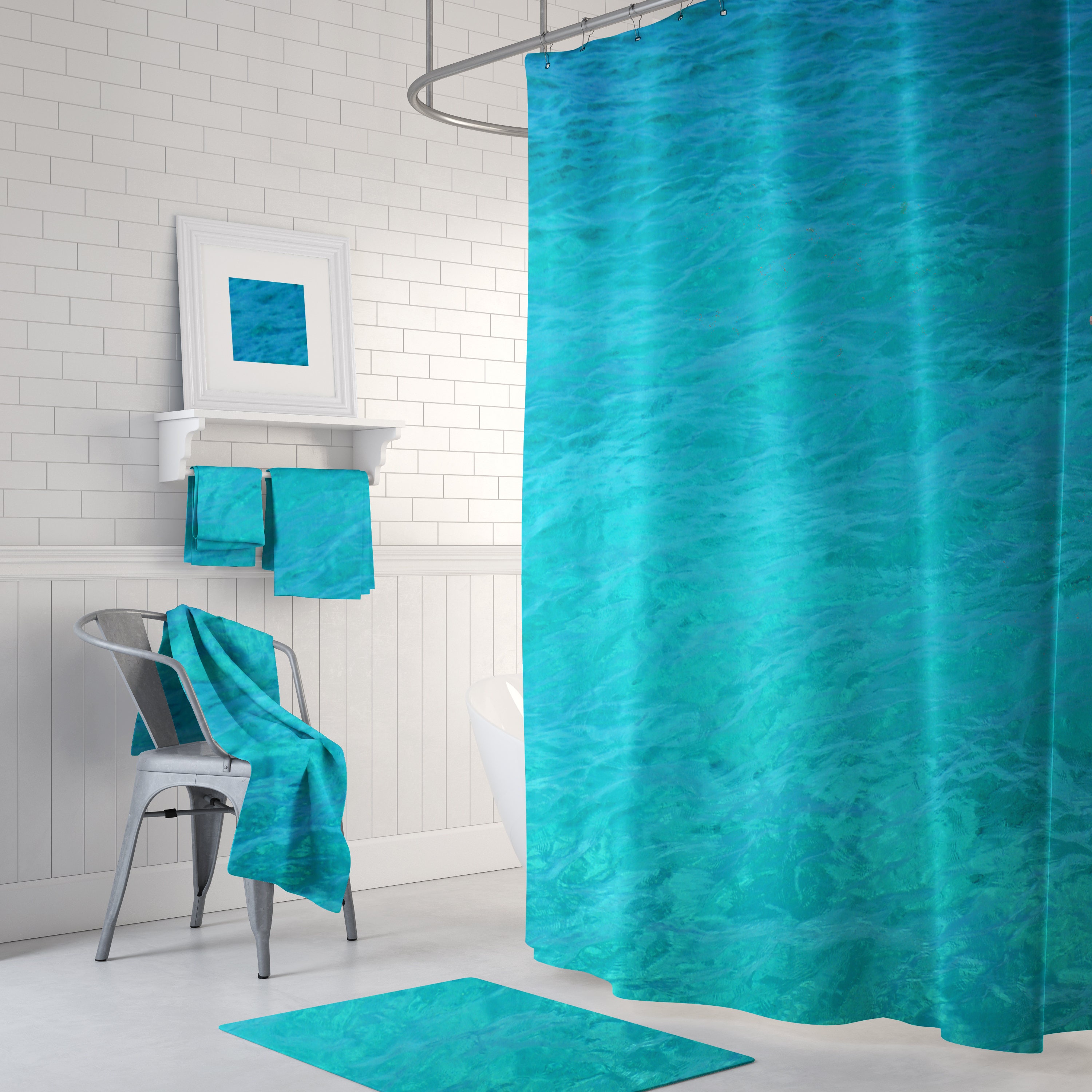 Shower Curtain 'clear Turquoise Water' 71 by Etsy