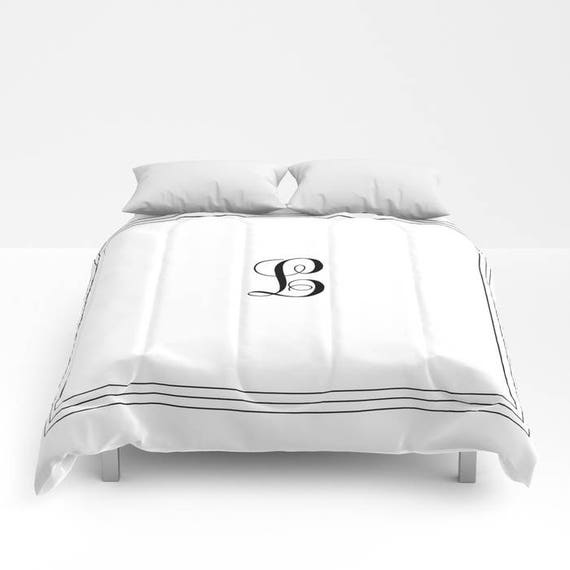Custom Monogram Duvet Cover Or Comforter Shams Custom Etsy