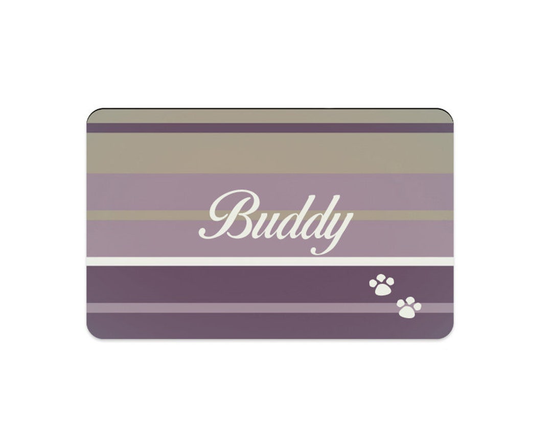 Personalized Dogs Placemat, Cats Placemat, Purple, Stripes, Animal, Pet