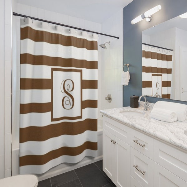 Graduation Pattern Print Bathroom Shower Curtain