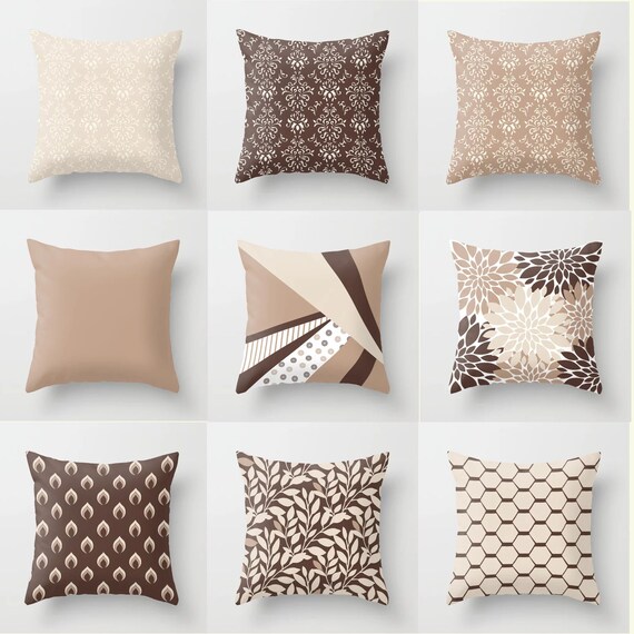 Mix Match Decorative Throw Pillow Cover Neutrals Cream Beige