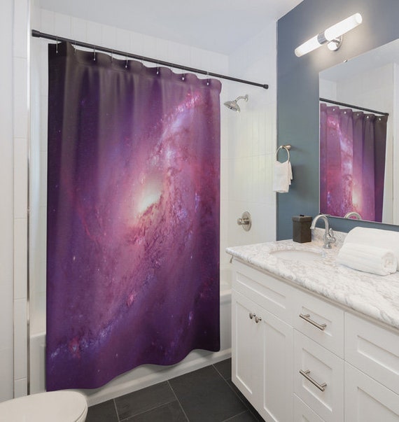 Galaxy Shower Curtain Universe 71 X 74 Inches Messier Home Etsy