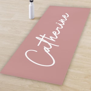 Personalized Yoga Mat, Custom Name, Monogrammed Exercise Mat