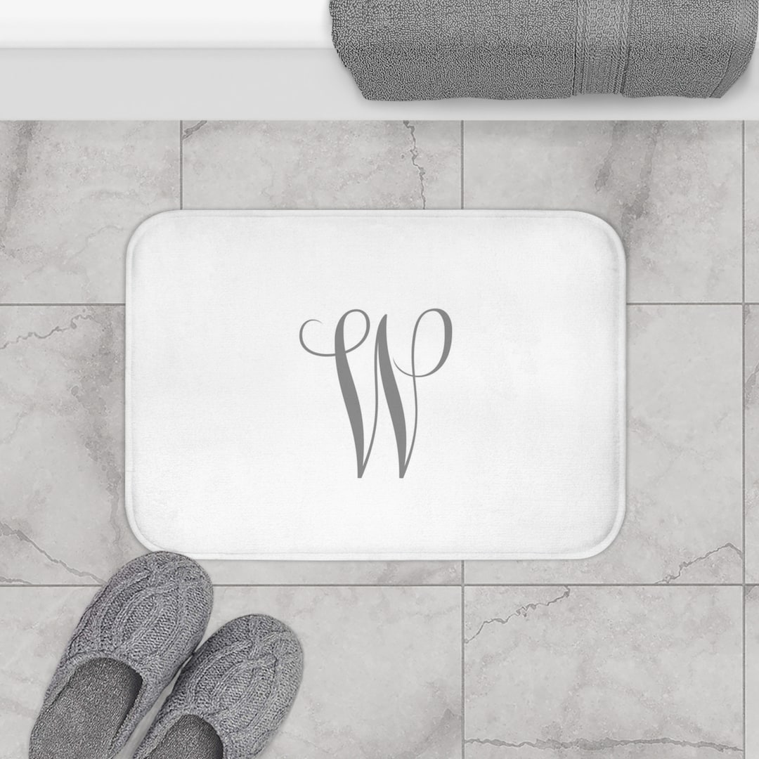 Personalized Monogram Bath Mat, Custom Color Memory Foam - Etsy