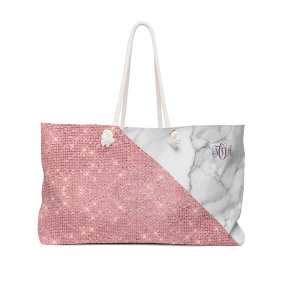 The Classic Weekender Personalized Tote Bag - Pink