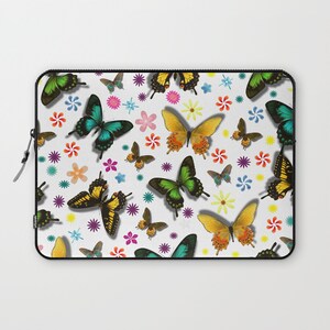 Butterflies Carry-All Pouch, Laptop Sleeve, Gift, Custom, Name, Monogram, Travel, Cosmetic, Make-up, Toiletry, Girlfriend, Mom, Mothers day