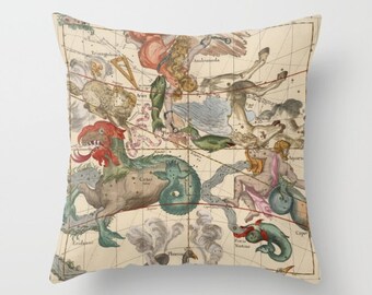 Decorative Throw Pillow Cover - Different sizes, With or Without Inserts, Indoors, Outdoors, Boho, Hippie, Constellations, Pictorial, Map