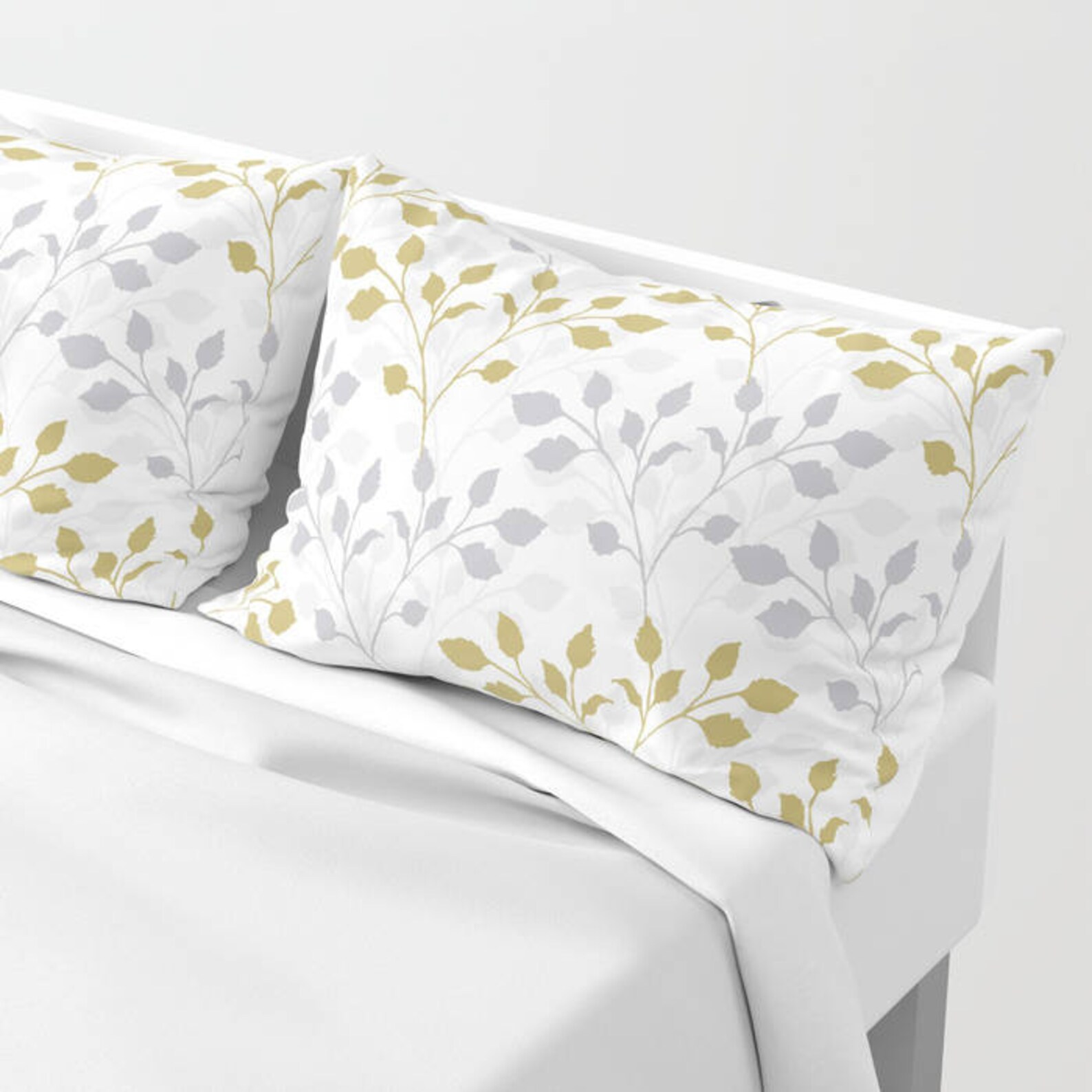 Decorative Throw Pillow or Shams Yellow Grey White Etsy