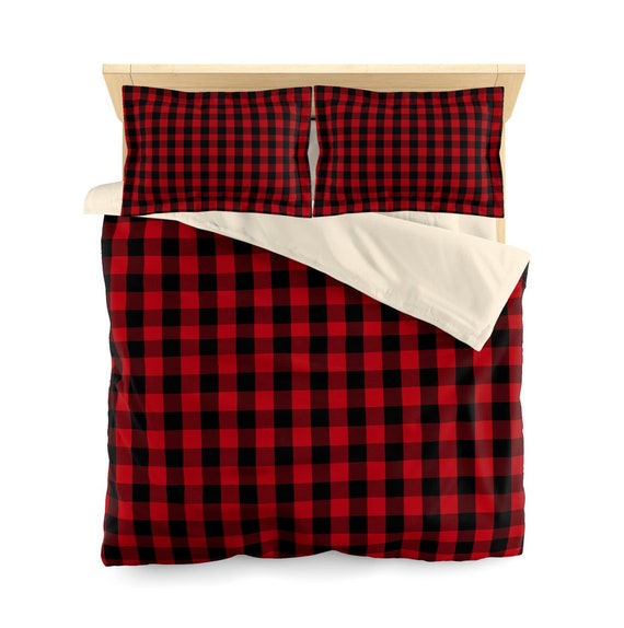 Christmas Bufalo Plaid Duvet Cover Comforter Shams Rustic Etsy