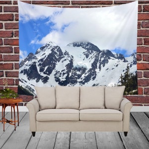 Mount Shuksan Wall Tapestry, North Cascades National Park Home Decor