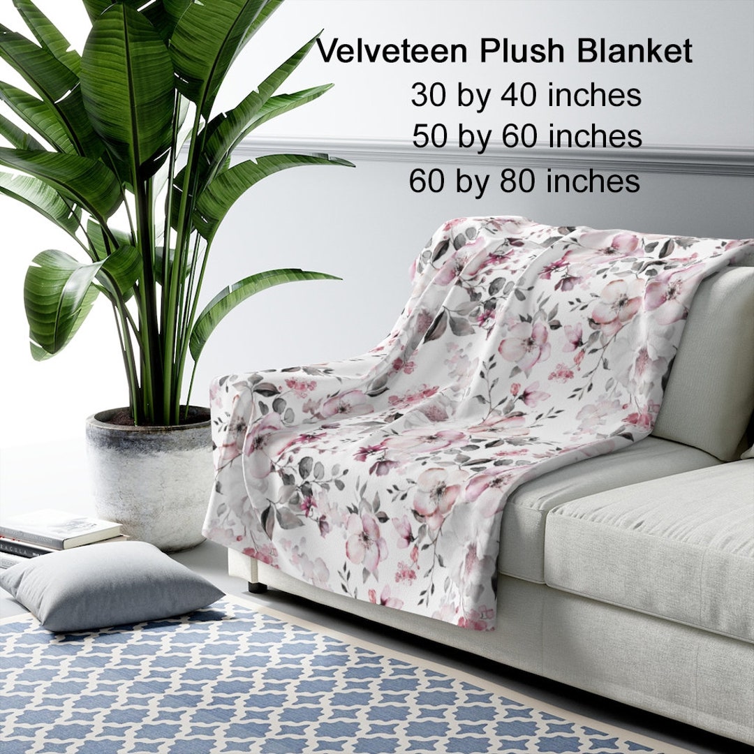 Velveteen throw blanket sale