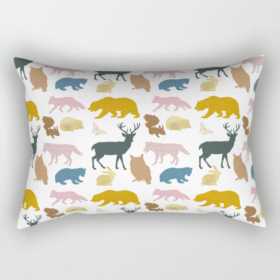 Forest Animals Decorative Throw Pillow Cover Shams Nursery Etsy