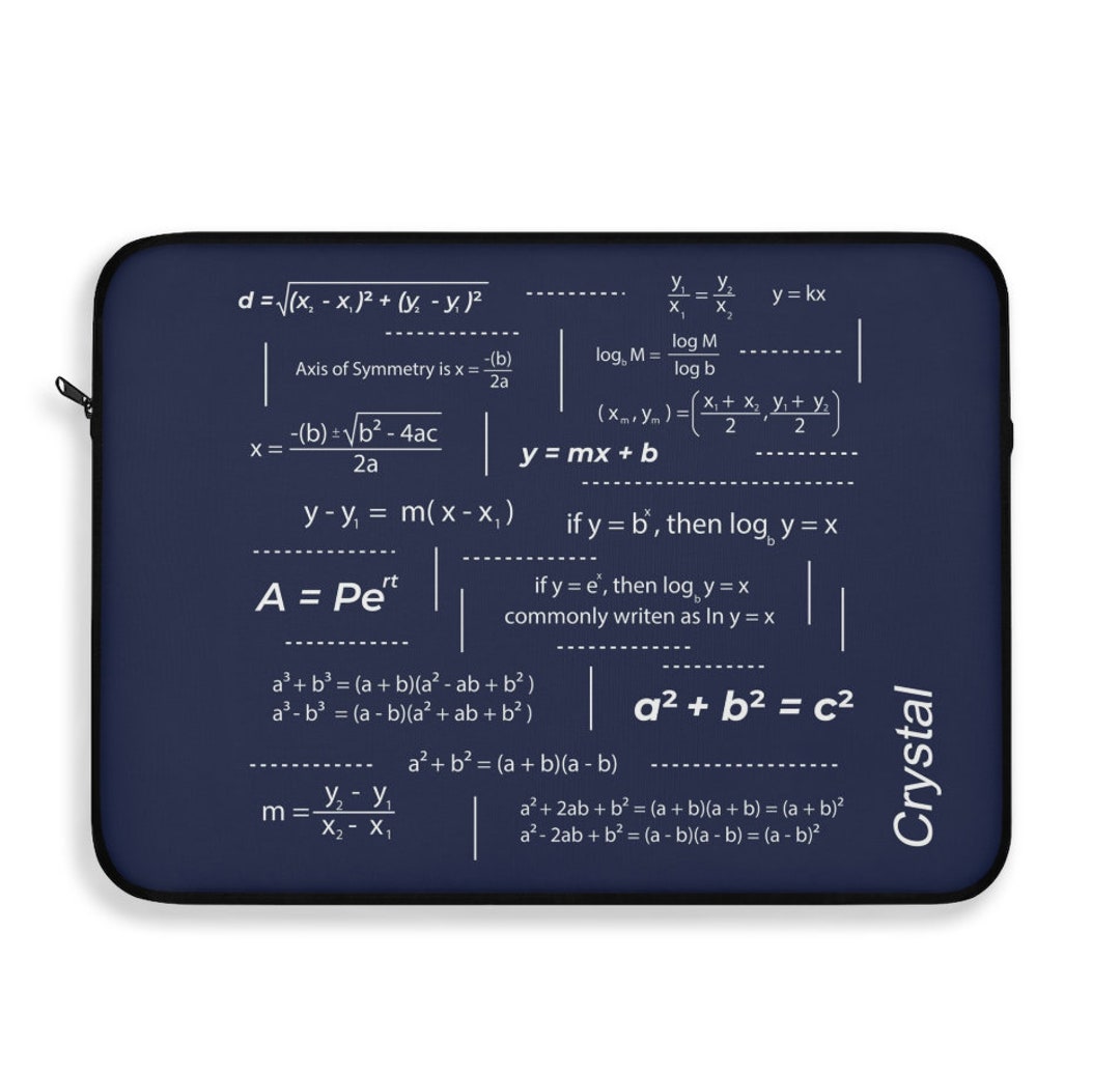 Math Sleeve Math Formulas Laptop Sleeve or Carry-all Pouch, Back to School Gift - Etsy