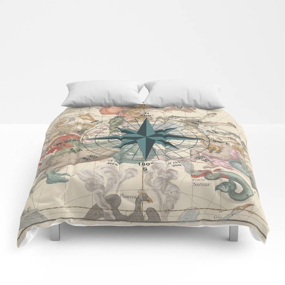 Compass Duvet Cover Or Comforter Twin Full Queen King Etsy
