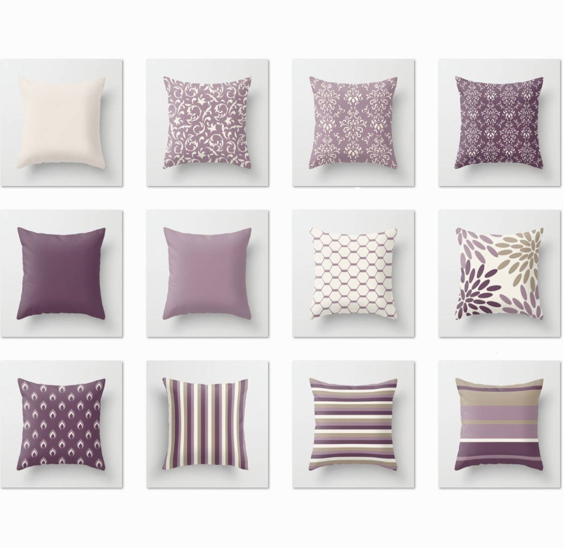 deep purple throw pillows