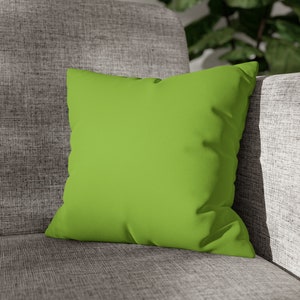 Lime Green Decorative Throw Pillow Cover or Shams - Solid Color, Square, Rectangular, Indoors, Outdoors, Housewarming Gift, Living Room