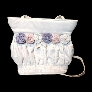 Vintage 80s White Leather Purse