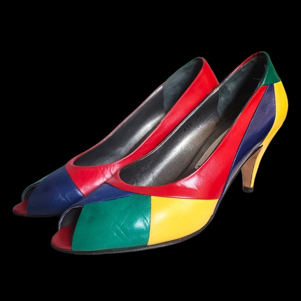 80's Colorblock Pumps