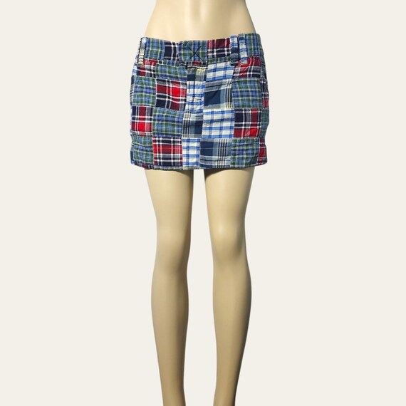 Y2K Patchwork Quilted Mini Skirt - image 1